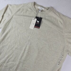 Turnbury XXL 100% Merino‎ Wool Argyle Sweater Menswear Crew Neck Knit